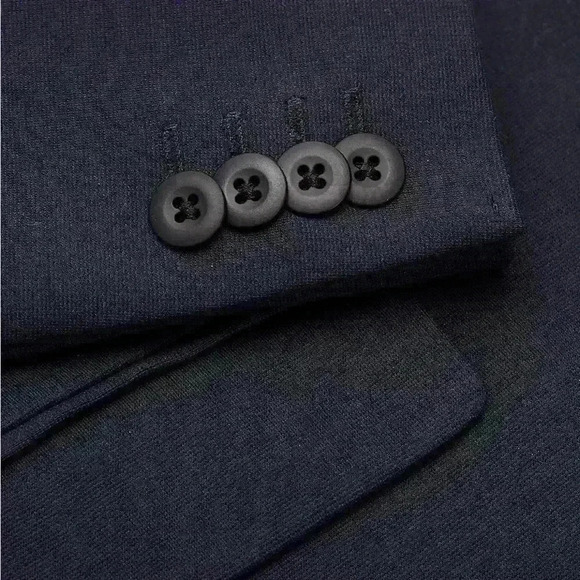 Express Performance Extra Slim Stretch+ Navy Blue Luxe Comfort Soft Suit Jacket - Picture 5 of 13